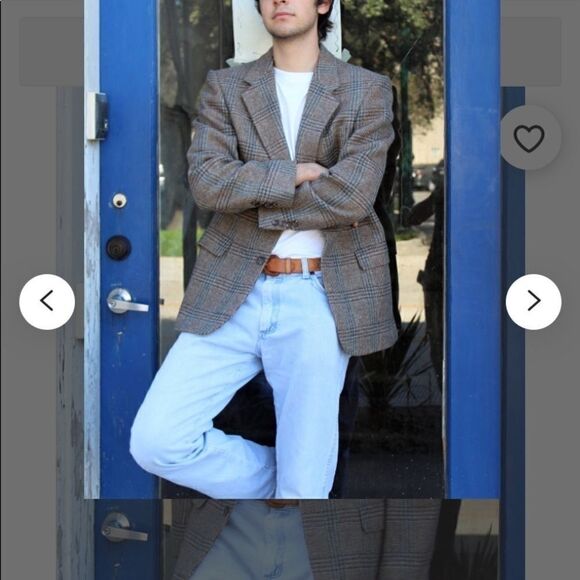 DIOR Vintage 90’s Muted Houndstooth Plaid Sport Jacket - Picture 8 of 14